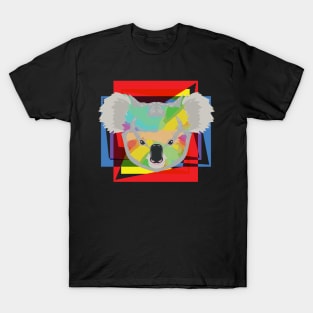 Retro Abstract Koala Colorful Rainbow Pixel Cute Koalas Gift T-Shirt